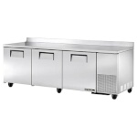 True TWT-93-HC - Work Top Refrigerator, three-section, (3) solid doors, (6) shelves